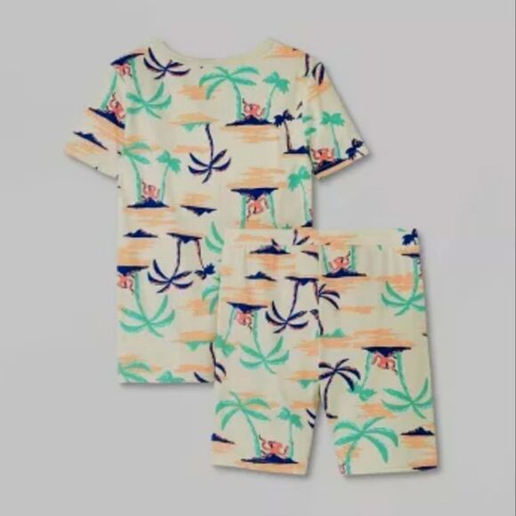 NWT Boys' 2pc Island Palm 100% Cotton Snug Fit Pajama Set - Cat & Jack™ - Picture 2 of 4